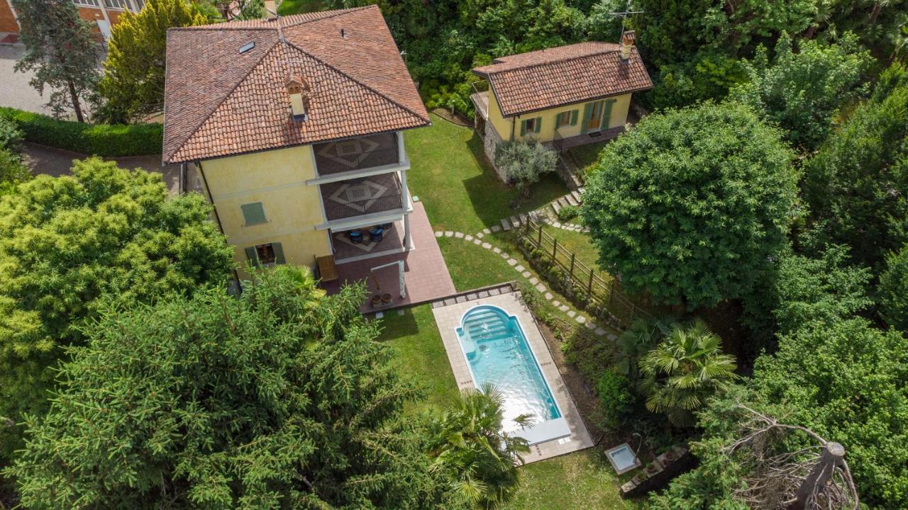 L'Ortensia Della Villa Isabella, Camera Con Vista Lago, Balcone Sul Parco E Bagno Esclusivo All'Esterno Della Camera Стреза Екстериор снимка