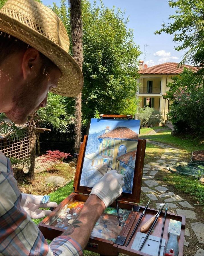 L'Ortensia Della Villa Isabella, Camera Con Vista Lago, Balcone Sul Parco E Bagno Esclusivo All'Esterno Della Camera Стреза Екстериор снимка